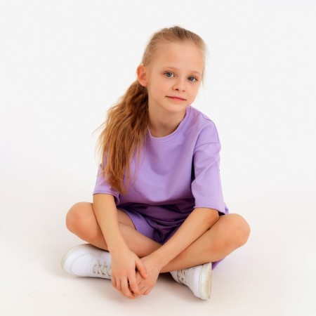Kids (T -shirt, shorts) minku: casual collection lilac color, height 104-6