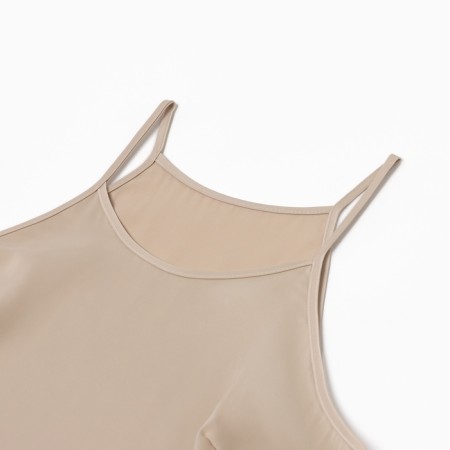 Top female minku: casual collection is beige color, size 42-10