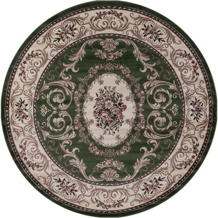 Round Merinos Colzey Carpet, size 150x150 cm, color Green