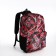 School backpack from textiles on lightning, 3 pockets, red