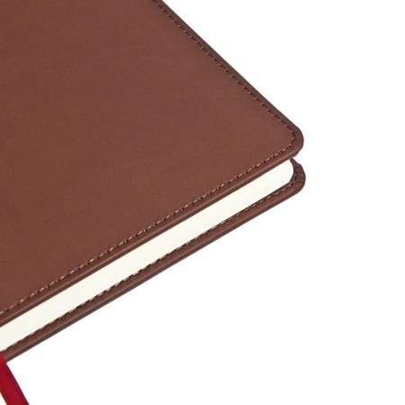 Leduced A5 Diary, 136 Velvet Index sheets, hard cover, artificial leather, lamination Soft Touch, lies, tinted block 70 g/m2, brown-2