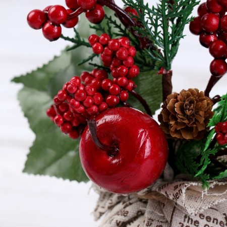 Decor "Winter charm" berries bump in a bag, 17 cm-1