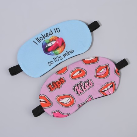 Mask for sleep "Sponge", 19 × 9.5 cm, elastic band is single, the color of mix-3