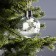 Fir -tree ball "White petals", batteries, 5 LED, glow warm white