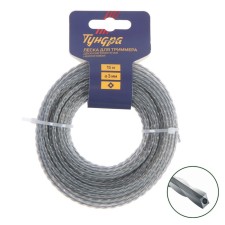 Tundra trimmer fishing line, a cross -section of a twisted square with residential, two -component, d = 3 mm, 15 m
