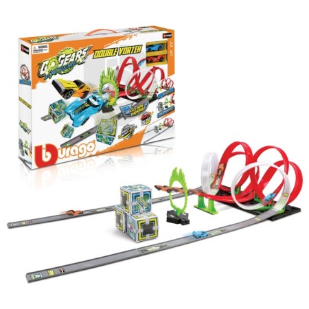 Set of game BBURAGO GOGEARS EXTREME DOBLE VORTEX, Autotrek, with two inertial machines