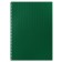 A4 notebook, 80 sheets, in a cage on a crest, Velvet, plastic cover, block 65 g/m2, green