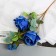 Artificial flowers "Rosa Solmus" d-7.5 cm 64 cm, blue