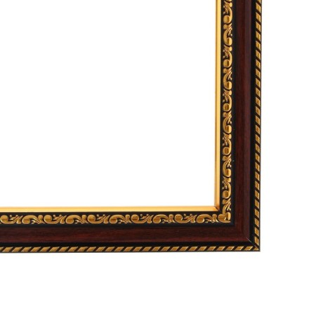 Frame for paintings (mirrors) 30 x 40 x 2.8 cm, plastic, calligrata 6448, cherry with gold-2