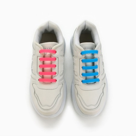 Silicone laces, set 6 pcs, color rainbow-9