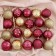 Set of balls plastic D-6 cm, 20 pcs "Tango" Bordeaux gold
