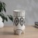VAZ Coramics Table "Picasso" (manual painting) Ornament, 20x9.5 cm, black and white