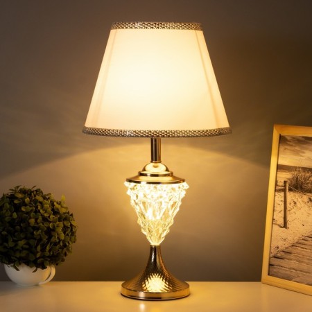 Table lamp "Samantha" 1x40W E27+backlight, gold 28x28x50cm-1