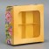 Box for sweets, confectionery packaging, 4 cells, “Flowers”, 10.5 x 10.5 x 3.5 cm