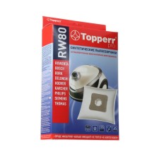 Topperr RW 80 synthetic vacuum cleaner for the Rowenta Turbo Bully vacuum cleaner, 2 pcs.