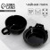 Tea couple ceramic "black cat", a mug 150 ml, a bowl of 10x3 cm, color black