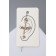 Earring "caffe" pin, rhinestones, white color in gold