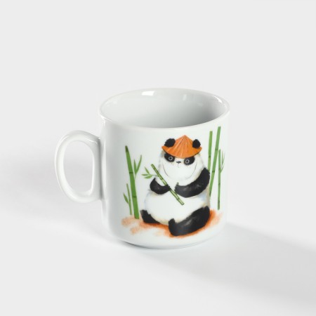 A set of porcelain dishes "Panda", 3 objects: mug 200 ml, bowl 350 ml, plate d = 17 cm-2