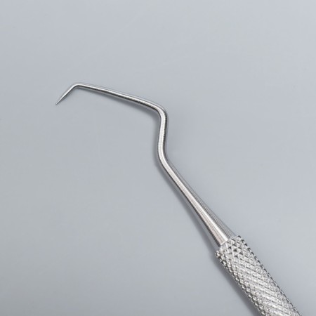 Bilateral, elongated, 16.3 cm, silver color.-2