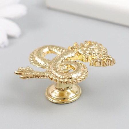 Pen for the casket metal "Chinese dragon" gold 4.5x5 cm-1