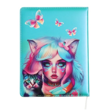 Universal diary for grade 1-11, hard cover, artificial leather, foam rubber, foil embroidery, liesse, 80 g/m2-12