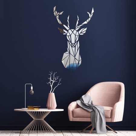 Interior stickers "deer", mirror, decor on the wall, panel 72 x 43 cm, 66 email-2