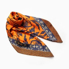 Women's scarf minku 70*70 cm, orange