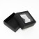 The box is folding, the lid is, with the window, black, 13 x 13 x 5 cm