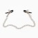 BDSM Assessoir Okopoki, clamps for nipples with a chain, metal, black
