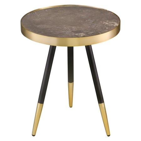 Hedda coffee table, 400 × 400 × 475 mm, black / matte gold