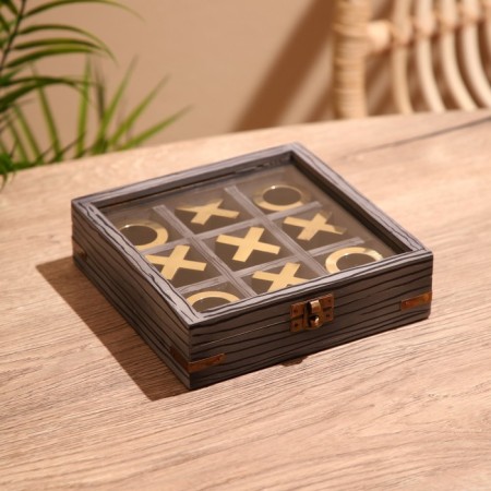 Game desktop "Cross-cuts" 18x18 cm, manpower, brass