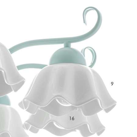 Luracia chandelier 8he27 40W green-white 88x88x37-72 cm Bayerlux-14