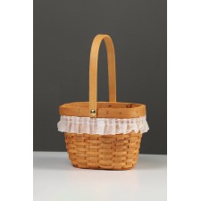 Wicker basket 16 x 13 x 11 cm, handle h = 11 cm, natural