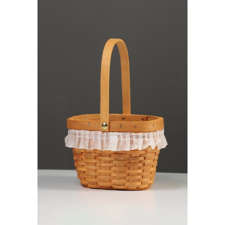 Wicker basket 16 x 13 x 11 cm, handle h = 11 cm, natural
