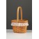 Wicker basket 16 x 13 x 11 cm, handle h = 11 cm, natural
