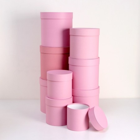 Set of round boxes 9 in 1 powder, 23x23 - 13-13 cm-2