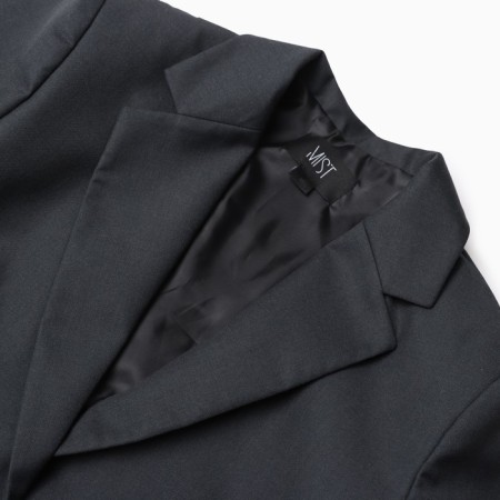 Women's jacket with a cut on the back mist size Xs/s, dark gray color-5