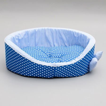 Lying "tenderness", 49 x 36 x 17 cm, calico, blue-1