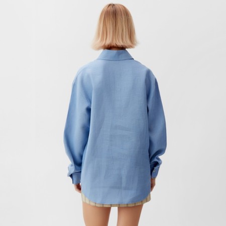 Women's blouse Minaku: Casual Collection Blue color, size 50-3