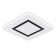 LED ceiling LED with Ambrella Light, Linetech, FL51415, LED, 68 W, 5100LUM, 3000-6400K, white color.