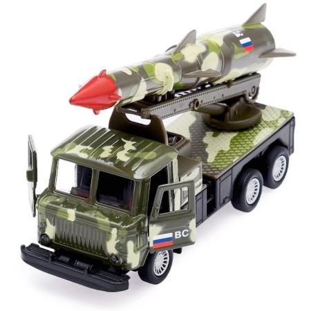 Metal gas 66 with a rocket, 12 cm, inertial, doors open, green camouflage-4