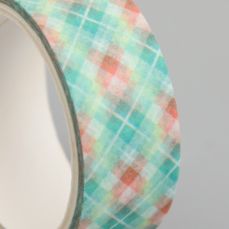Adhesive tape Paper "Green Cage" Width 1; 1.5 cm winding 3 m set 8 pcs-3