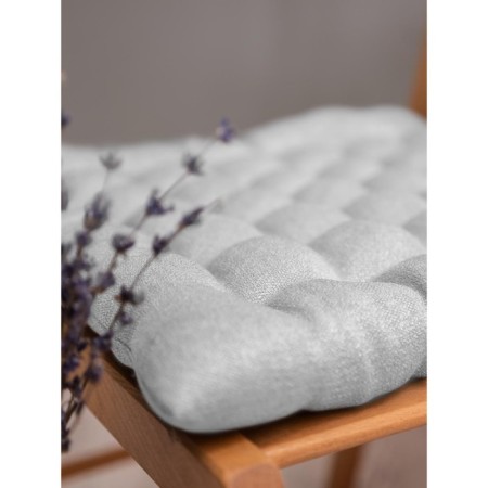 Siddle with buckwheat luster, size 43x43 cm, canvas, velor, color gray color-2