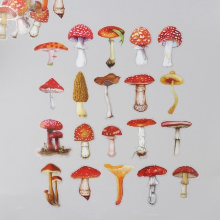 Stickers for creativity PLC PVC "Mushroom Stories" set 40 pcs 9x10.5 cm