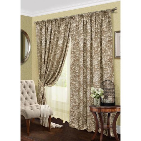 Set of curtains Paisley -S, size 400x280 cm, tulle - 450x280 cm-1