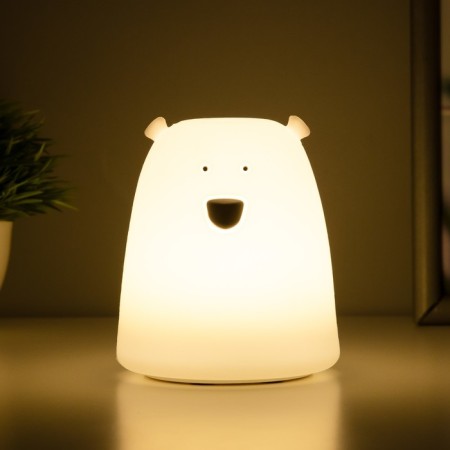 Nightlight "Antistress Cyaksh Bear" Led RGB from batteries 3AAA 9x9x10.5 cm Risalux-1