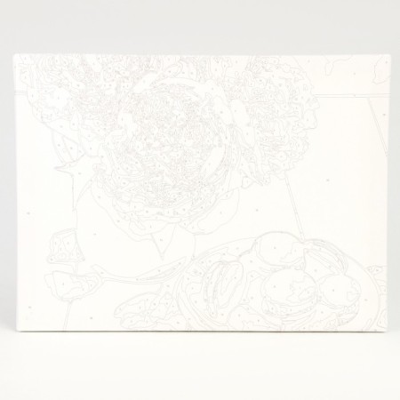 Picture on numbers on a canvas with a subframe of Macaruns and Flowers, 40 x 30 cm-4