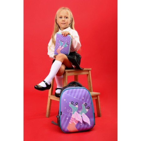 Penal 1 section 140 x 210 x 40 mm, folding pocket and cosmetic bag, fabric, calligrata conte "rollers"-5