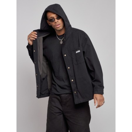 Jeaning jacket men's, size 48, black color-5
