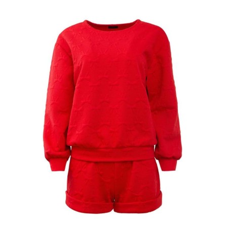 Women's pajamas (sweatshirt, shorts) minku: Home Collection Red color, rr 54-5